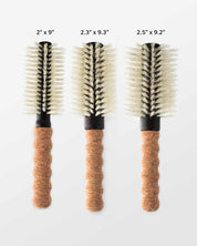 Round Boar / Nylon Bristle Brush Trio