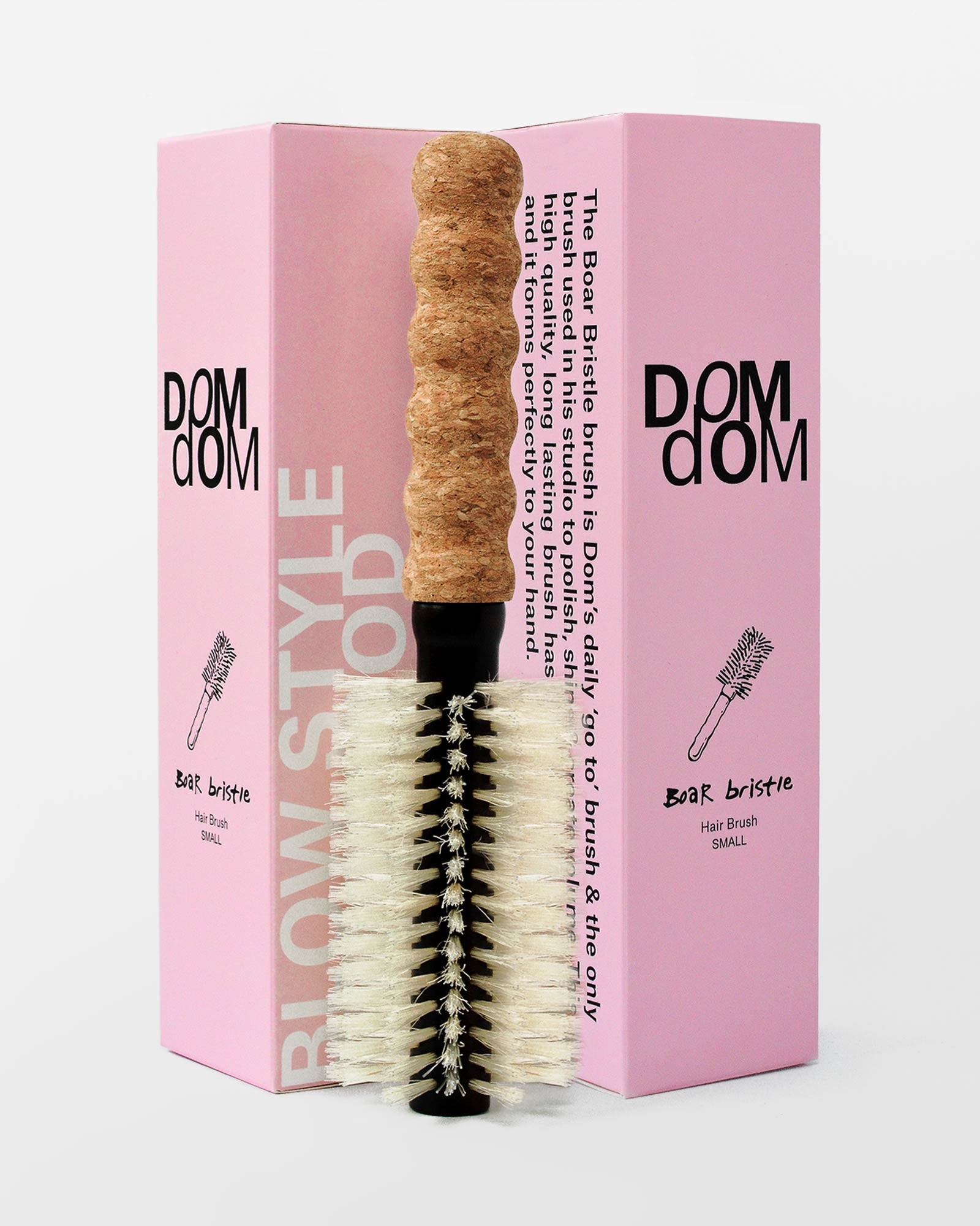 Small Round Boar / Nylon Bristle Brush