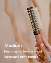 Medium Round Boar / Nylon Bristle Brush
