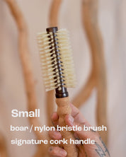 Small Round Boar / Nylon Bristle Brush