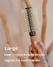 Large Round Boar / Nylon Bristle Brush