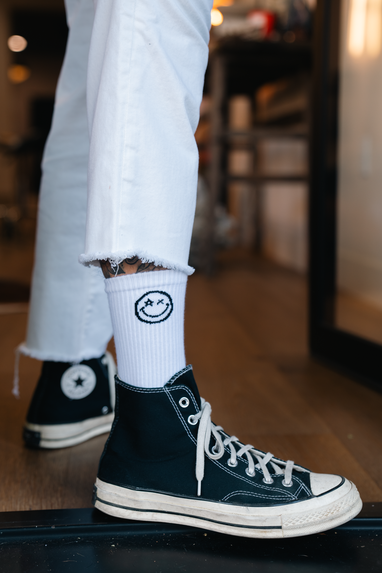 Dom Dom Crew Socks