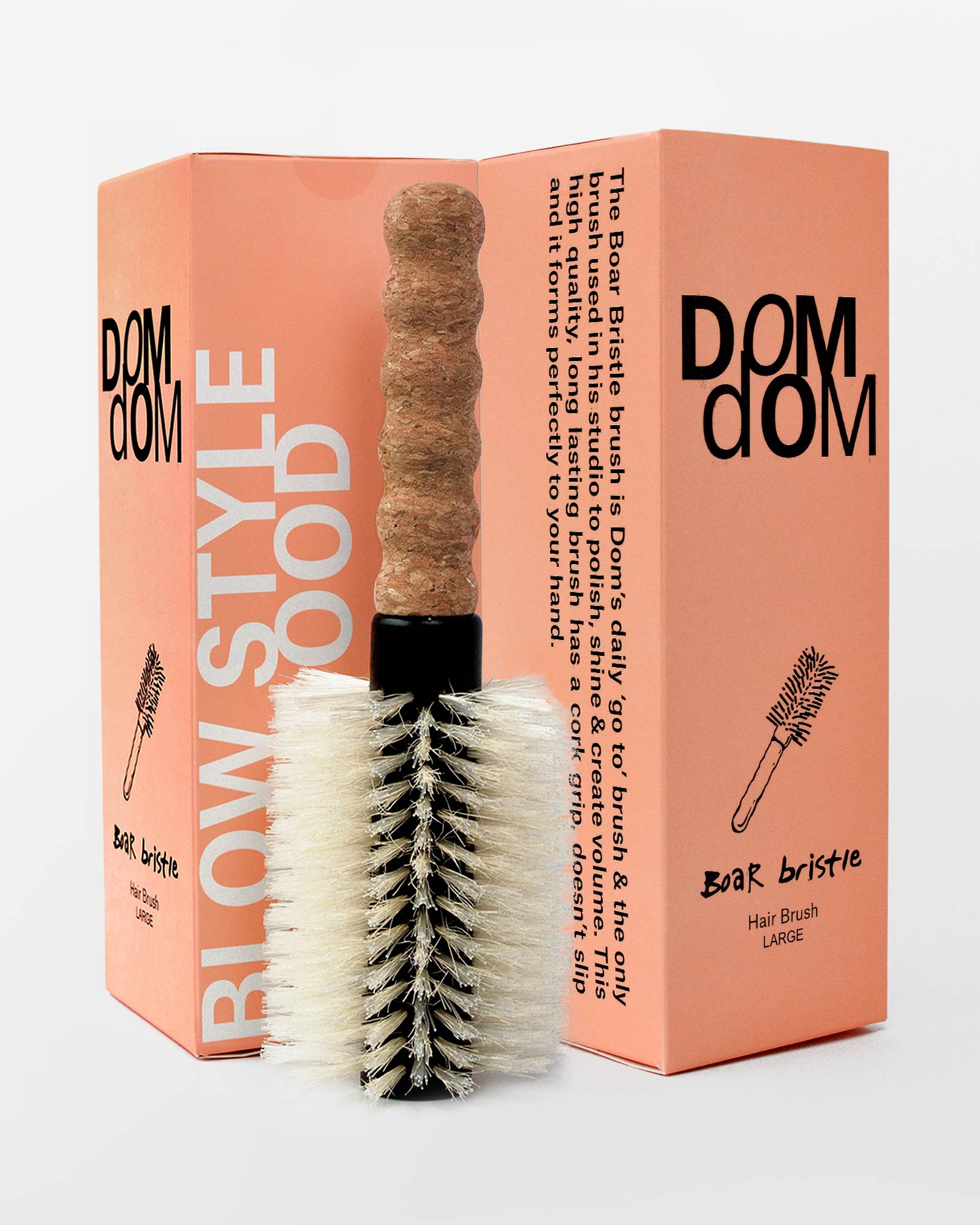 Large Round Boar Nylon Bristle Brush – Dom Dom