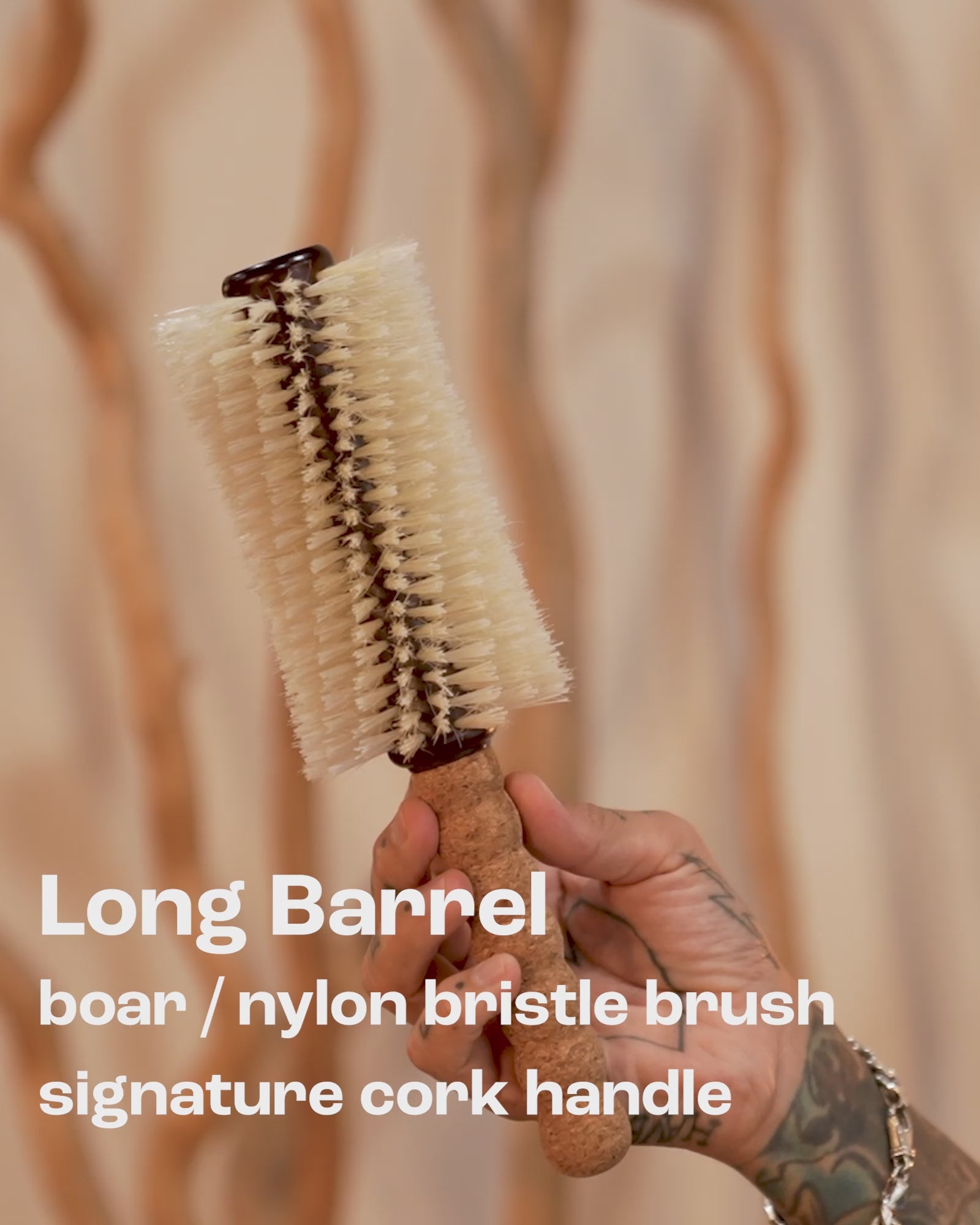 The Papi Long Barrel Boar / Nylon Brush Large