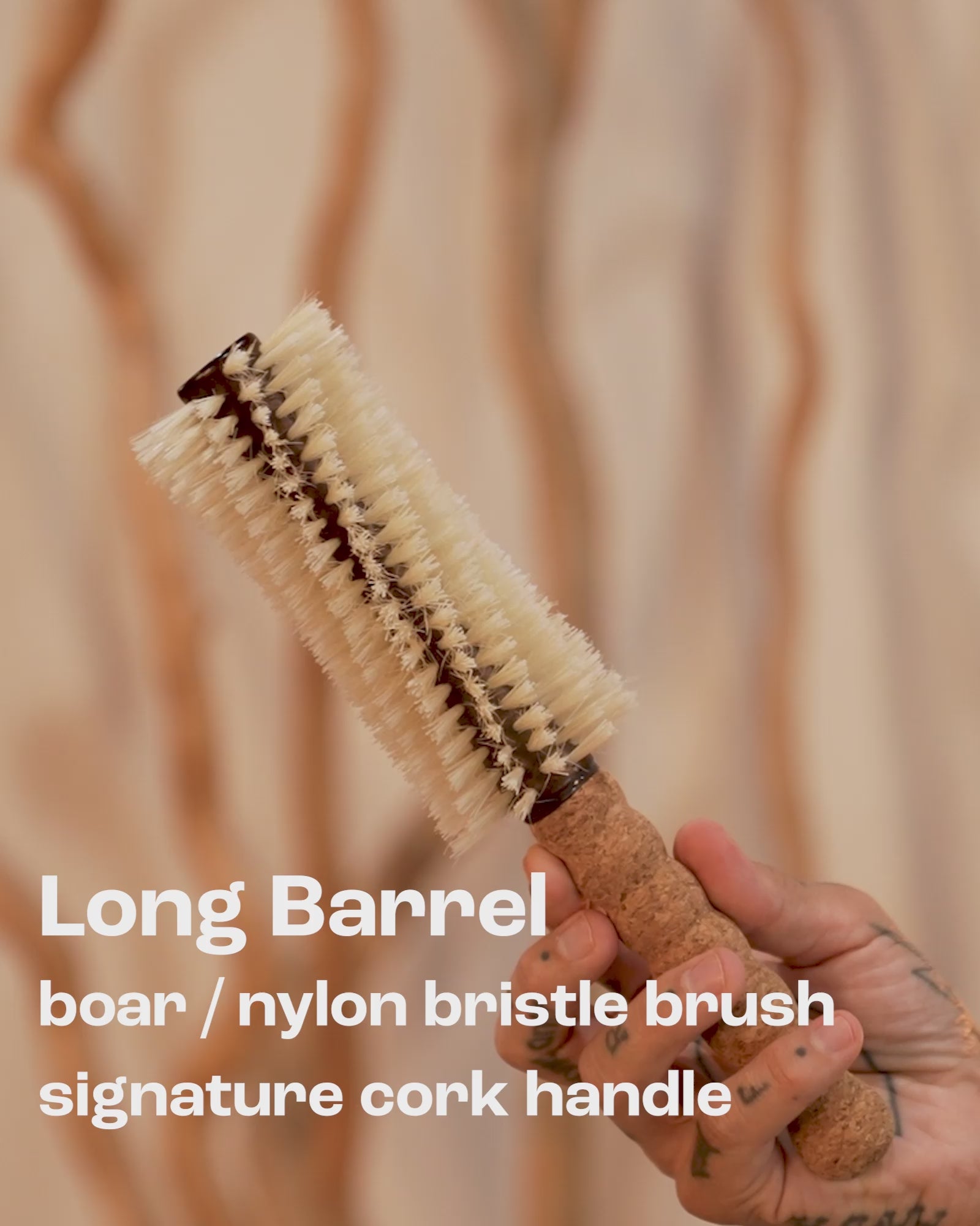 The Papi Long Barrel Boar / Nylon Brush Small
